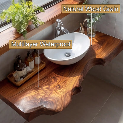 Aurelin Drift Live Edge Floating Bathroom Vanity Lynnsnail