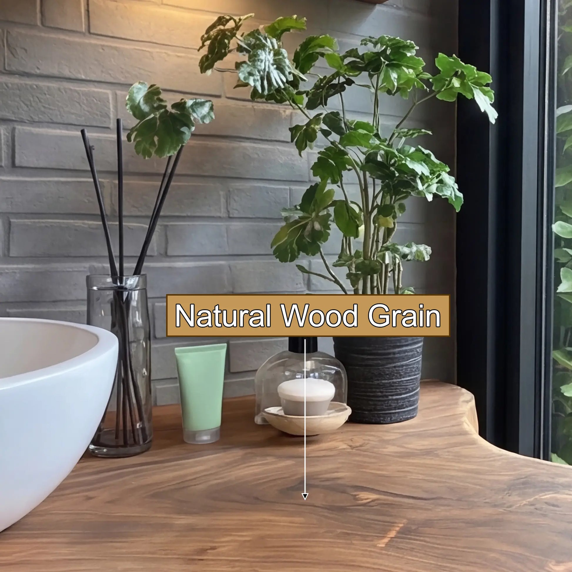 Aurelin Drift Organic Wood Floating Bathroom Vanity Lynnsnail