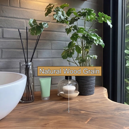 Aurelin Drift Organic Wood Floating Bathroom Vanity Lynnsnail