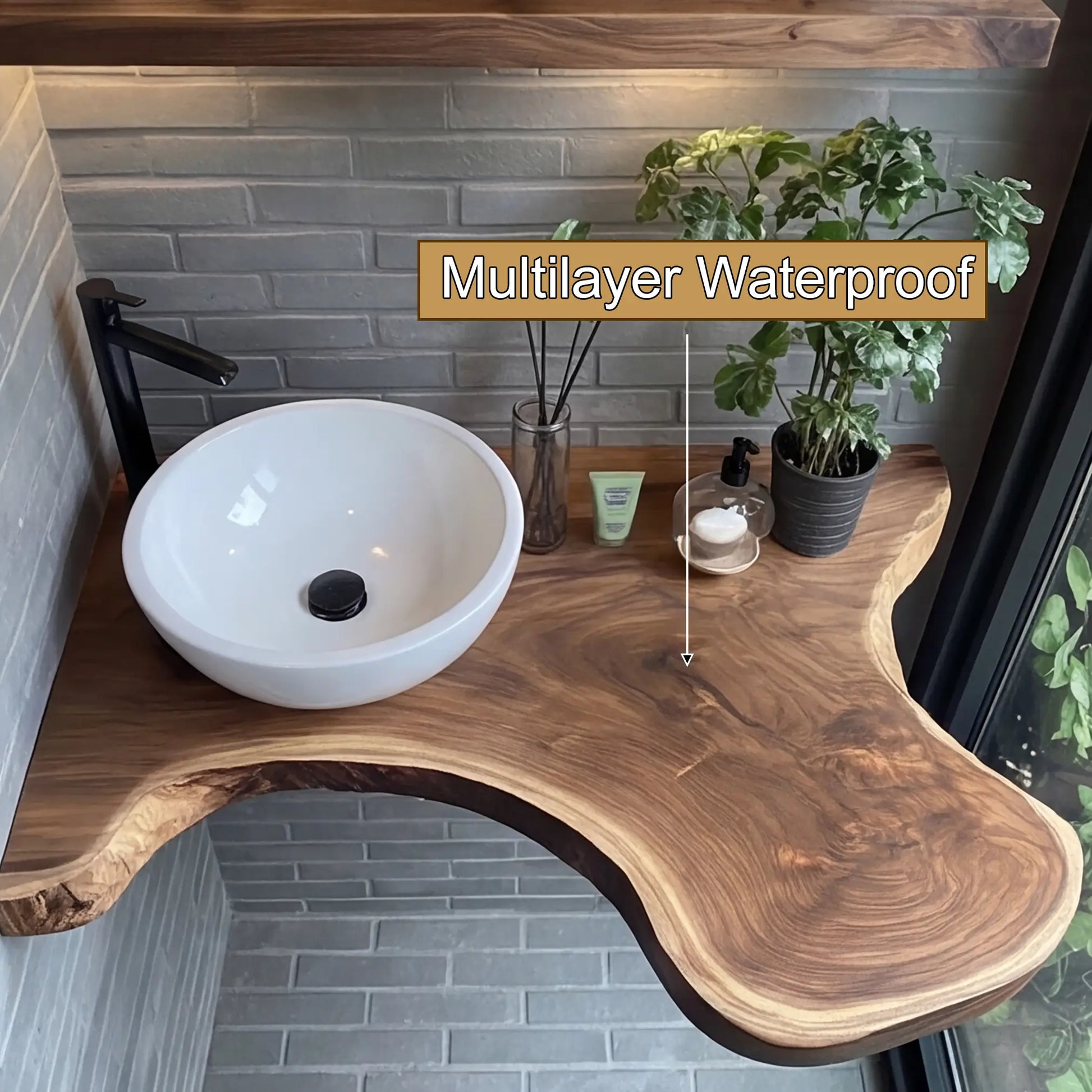 Aurelin Drift Organic Wood Floating Bathroom Vanity Lynnsnail