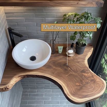 Aurelin Drift Organic Wood Floating Bathroom Vanity Lynnsnail