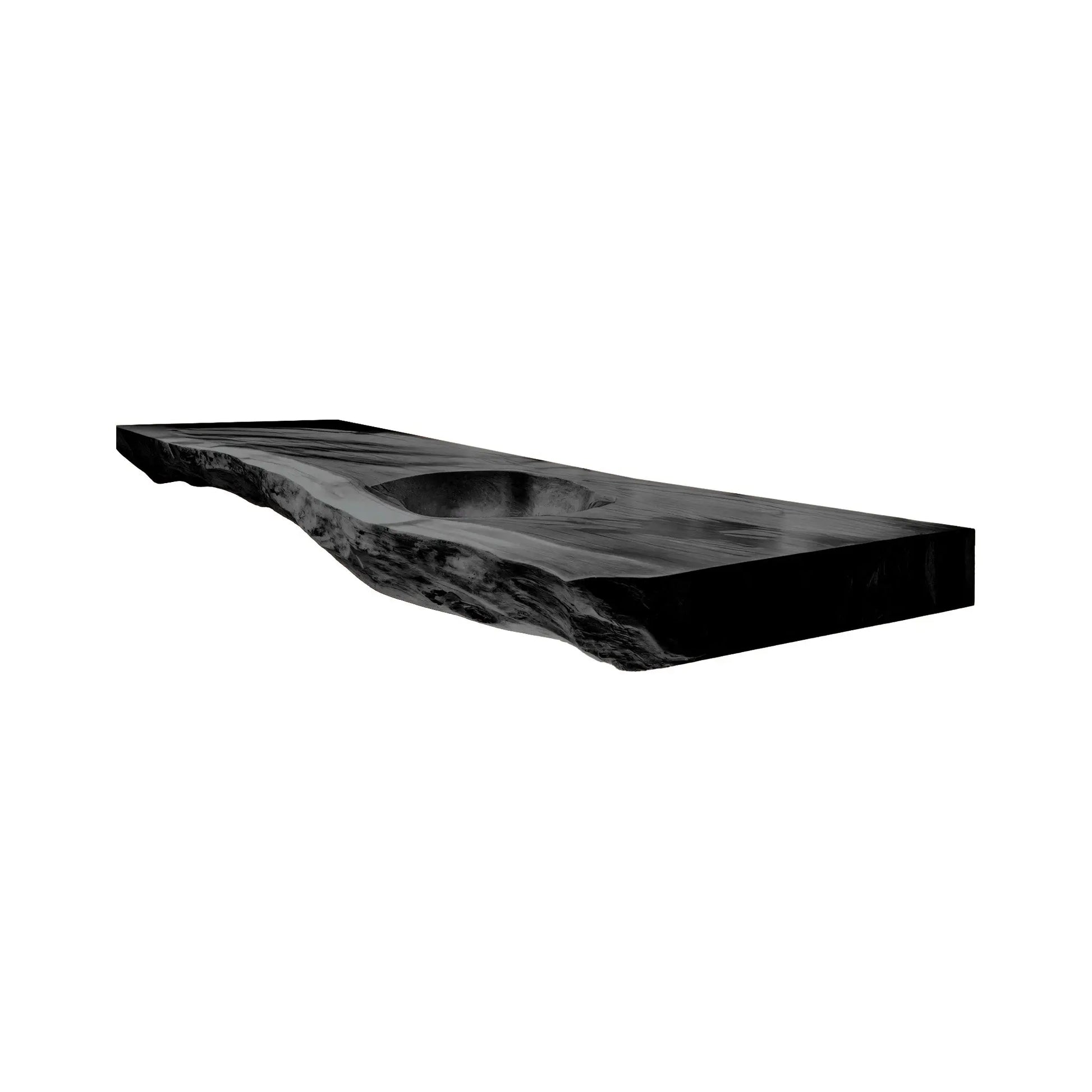 Aurevia Live Edge Solid Wood Floating Bathroom Vanity with Integrated Sink Lynnsnail