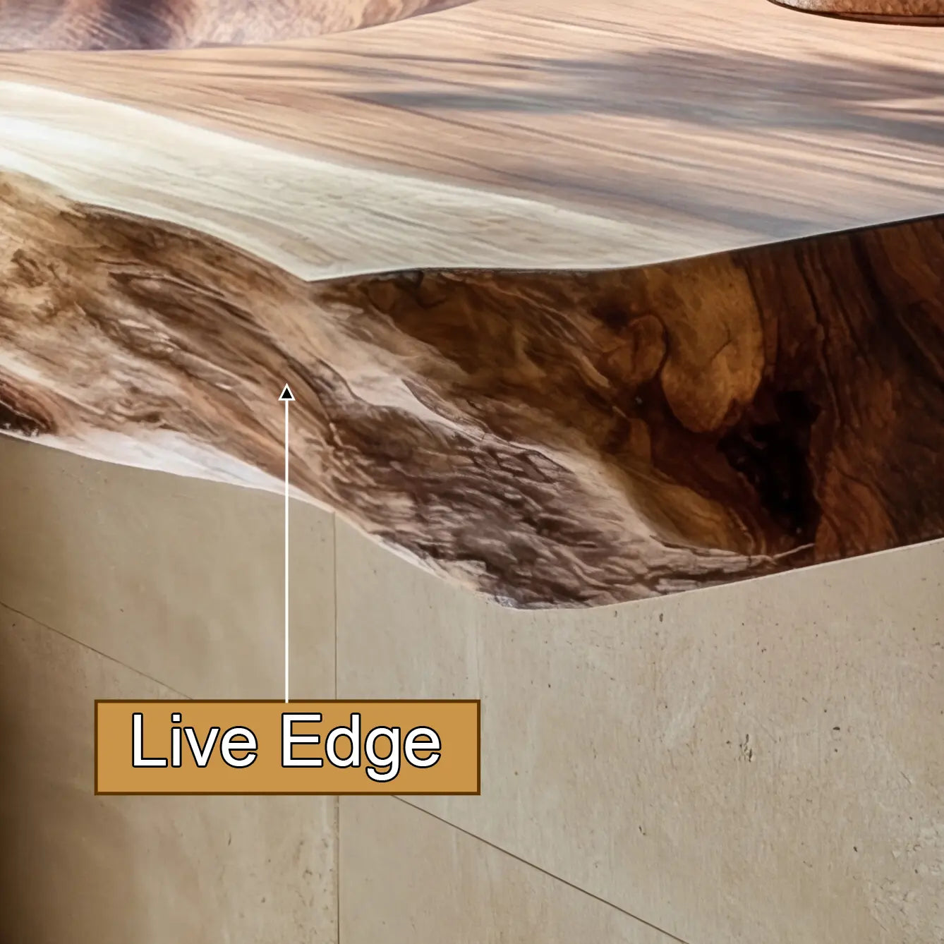 Aurevia Live Edge Solid Wood Floating Bathroom Vanity with Integrated Sink Lynnsnail