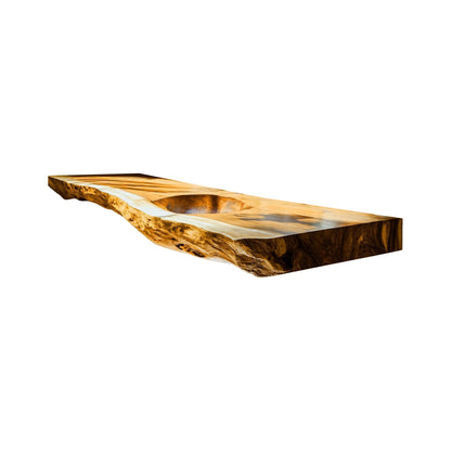 Aurevia Live Edge Solid Wood Floating Bathroom Vanity with Integrated Sink Lynnsnail