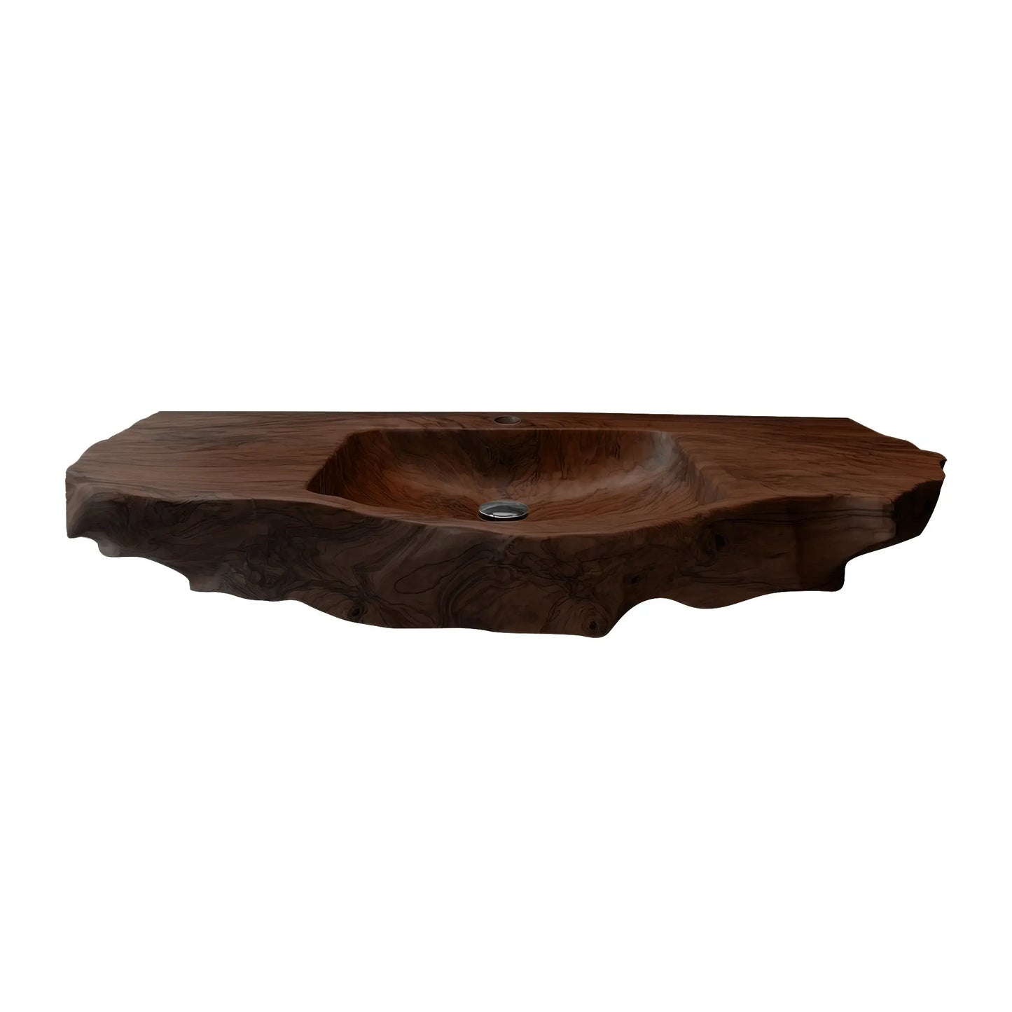 Aurevik Live Edge Solid Wood Floating Bathroom Vanity with Integrated Sink Lynnsnail
