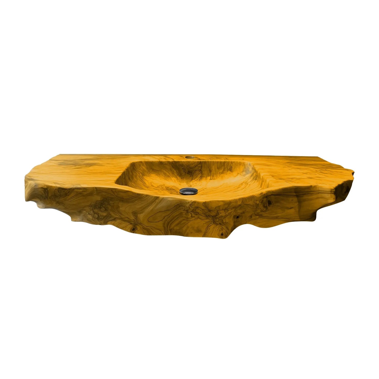 Aurevik Live Edge Solid Wood Floating Bathroom Vanity with Integrated Sink Lynnsnail