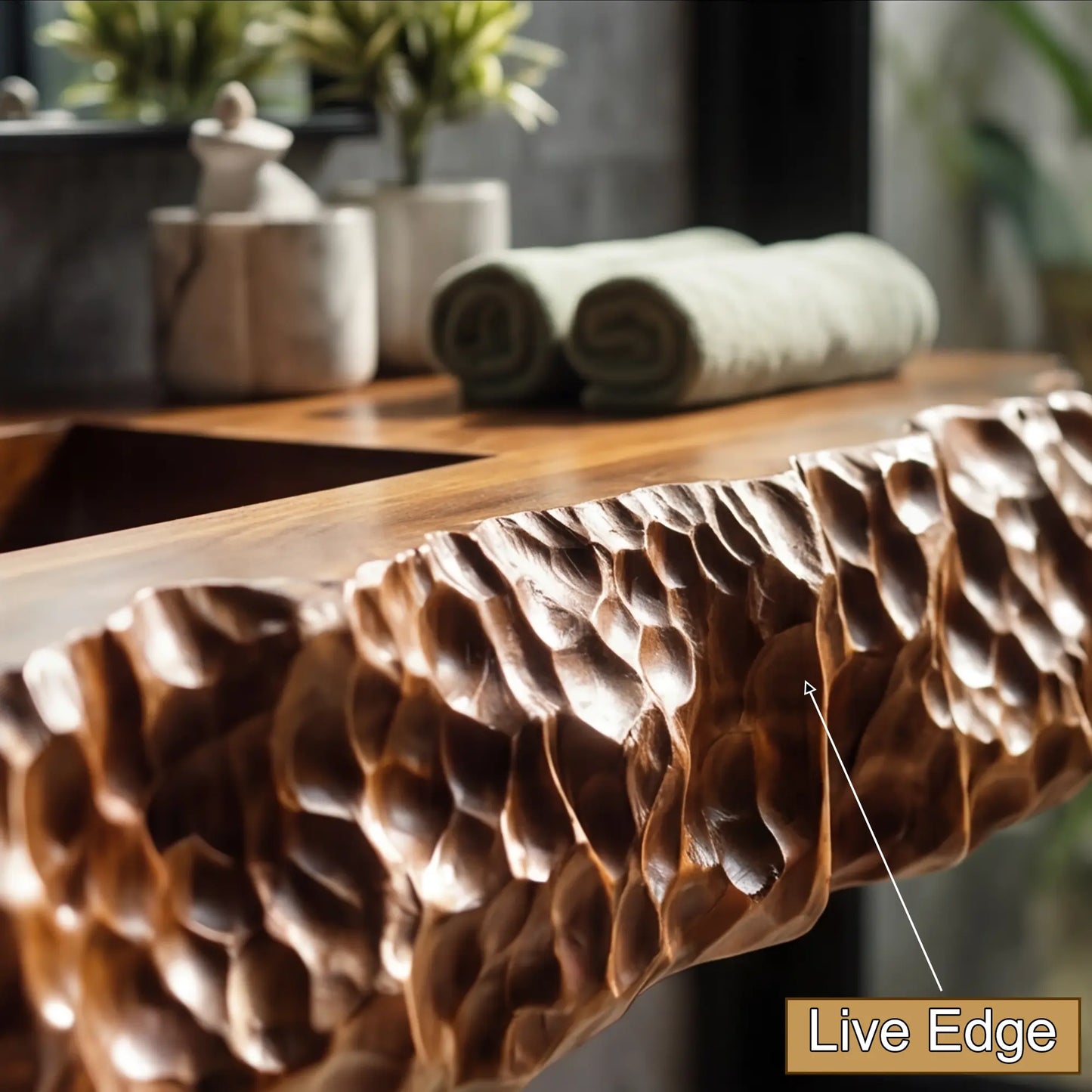 Averion Sculpted Solid Wood Floating Bathroom Vanity with Integrated Sink Lynnsnail