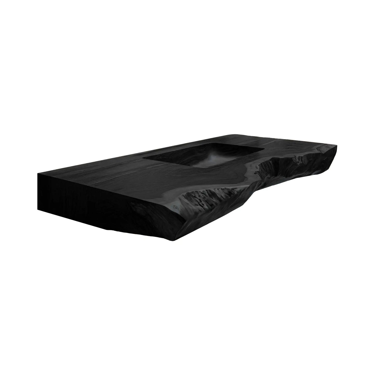 Averra Live Edge Solid Wood Floating Bathroom Vanity with Integrated Sink Lynnsnail