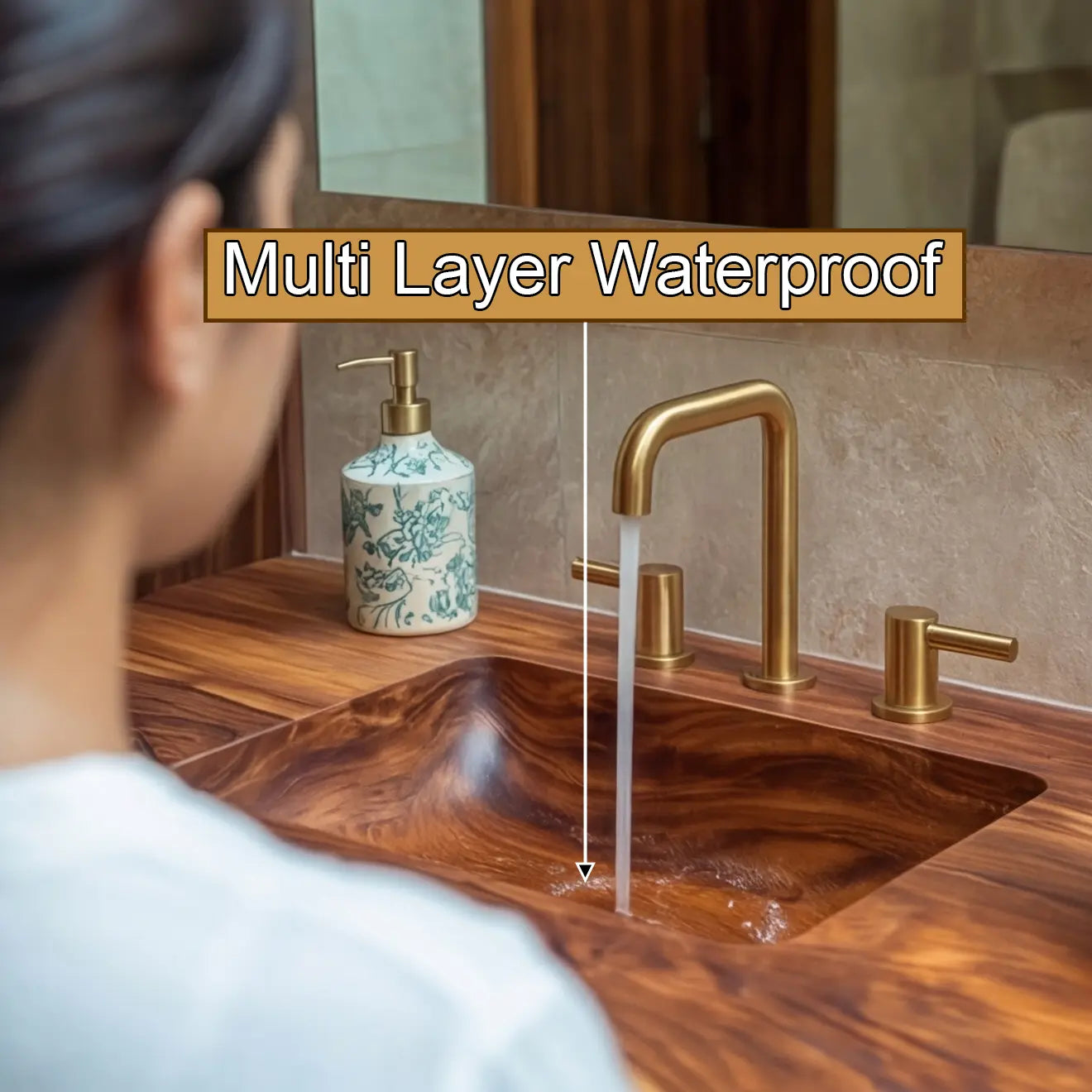 Averra Live Edge Solid Wood Floating Bathroom Vanity with Integrated Sink Lynnsnail