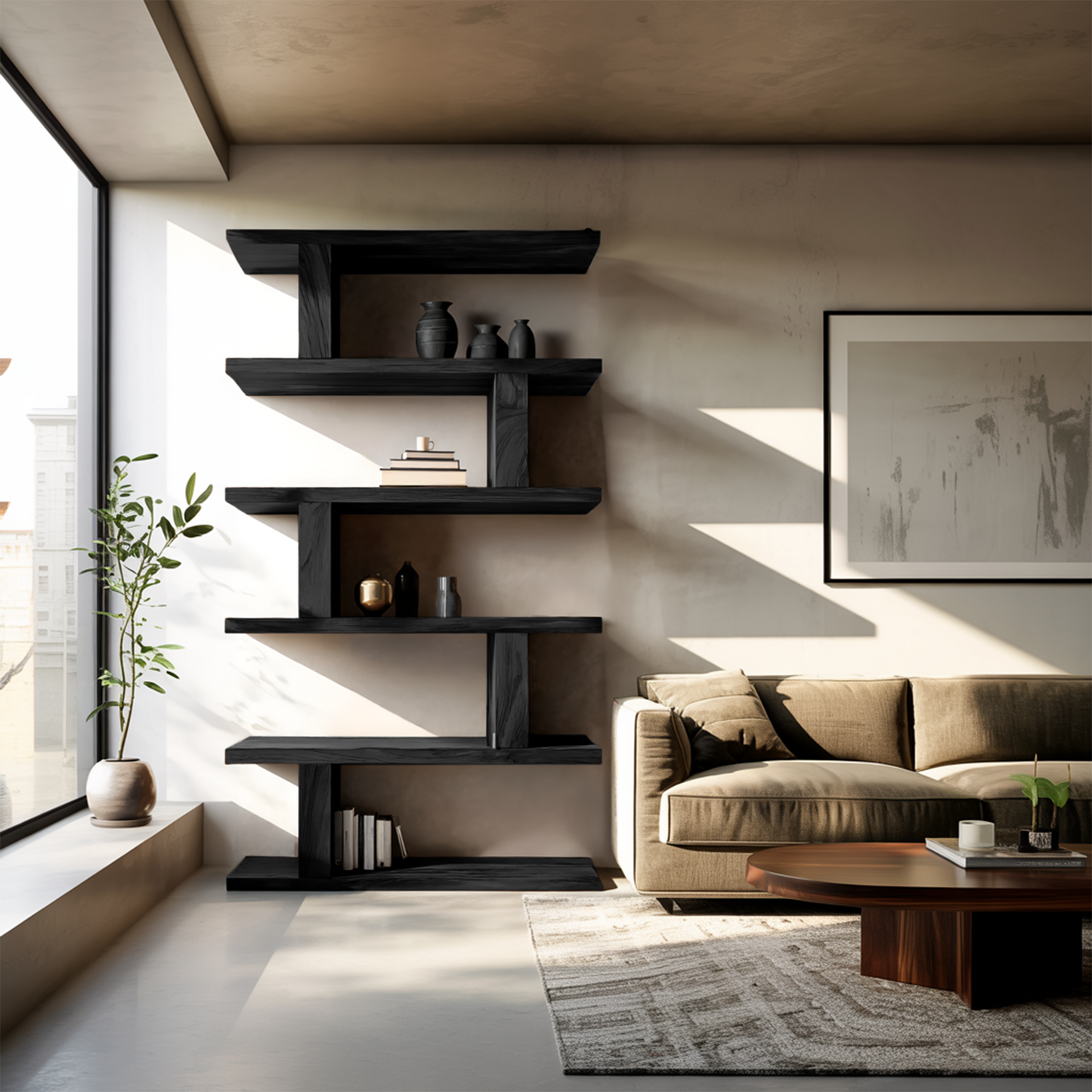 Contemporary Bookshelf With Clean Lines For Living Room Lynnsnail
