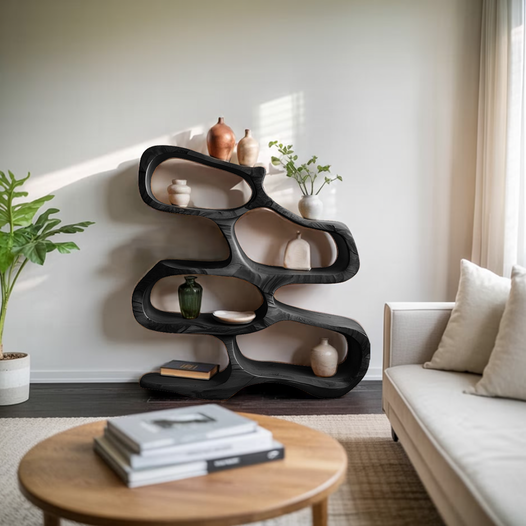 Sculptural Bookshelf For Living Room Or Office Lynnsnail