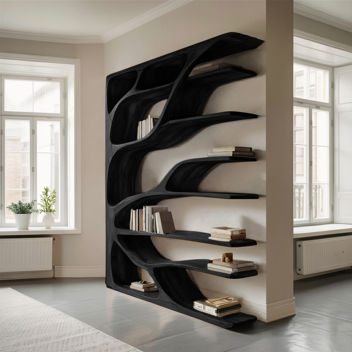 Modern Statement Bookshelf For Home Interiors Decor Lynnsnail