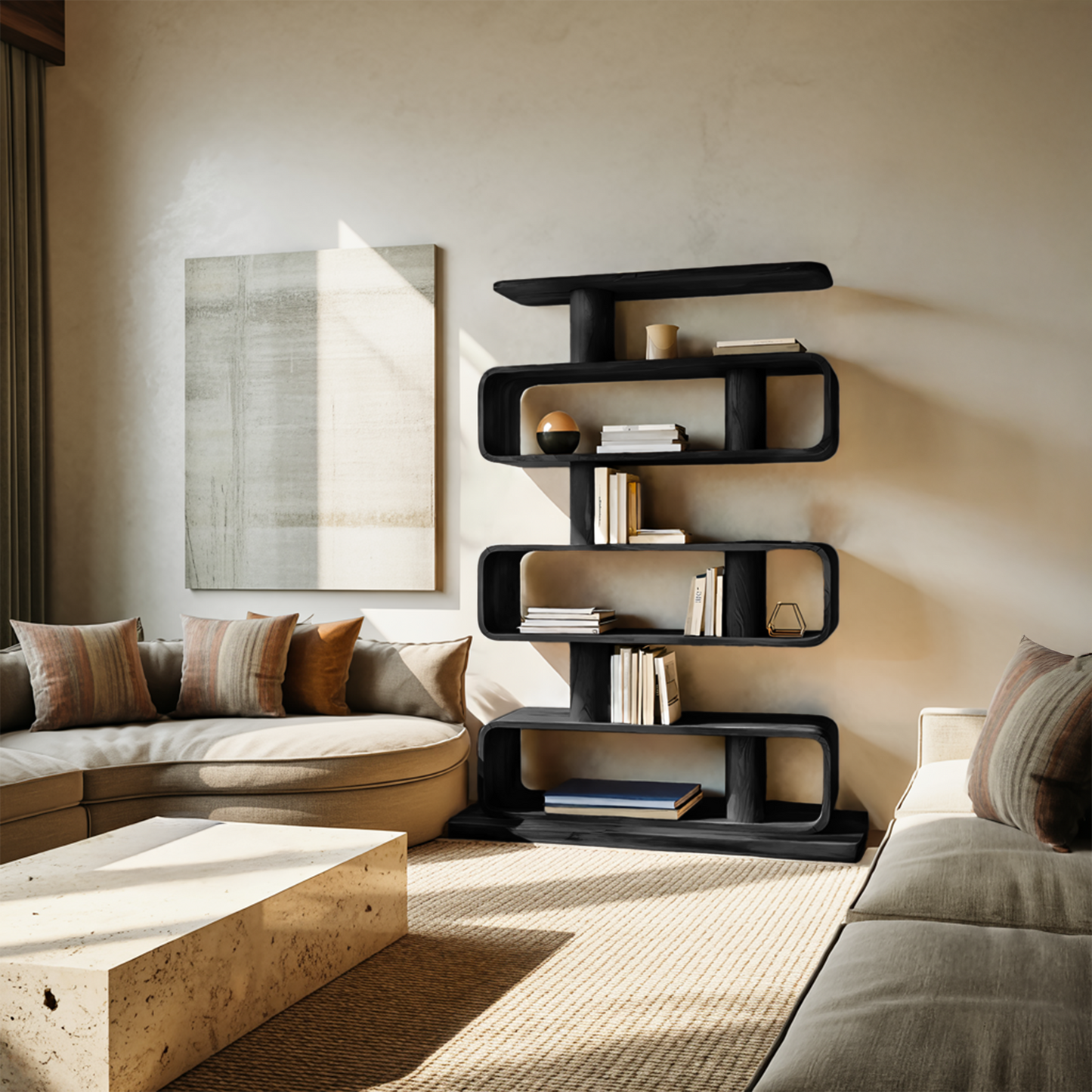 Minimalist Bookshelf With Shelves For Stylish Living Room Lynnsnail