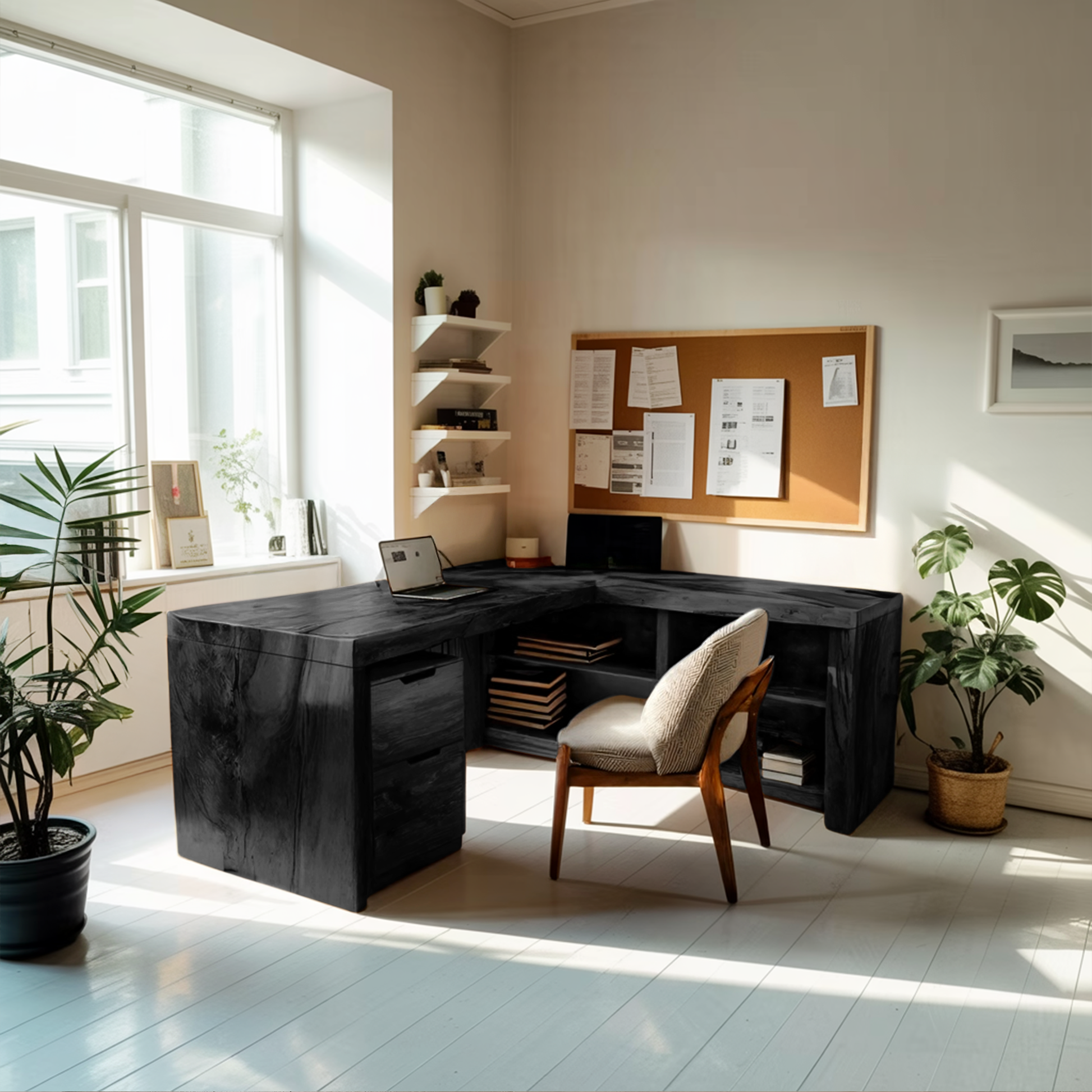 Contemporary L Shaped Workstation Desk For Study Room Lynnsnail