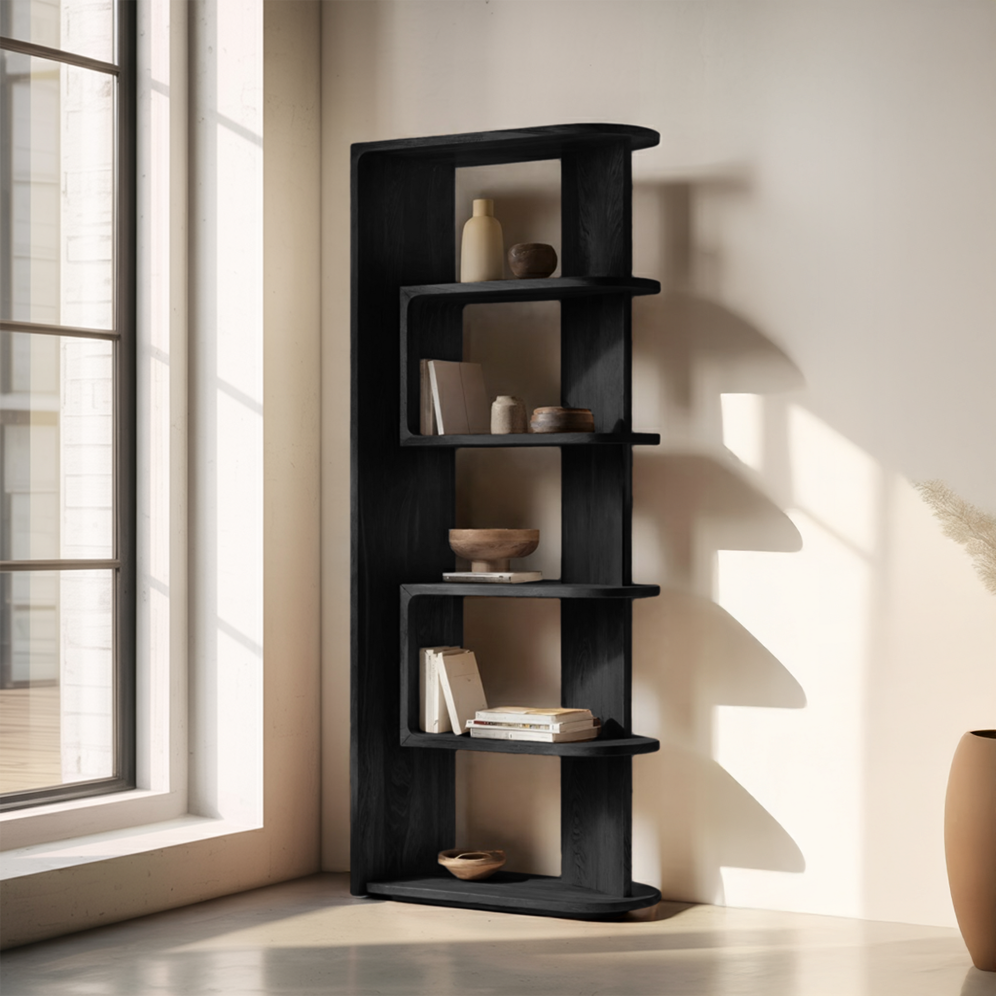Minimalist Vertical Display Bookshelf For Living Room Lynnsnail