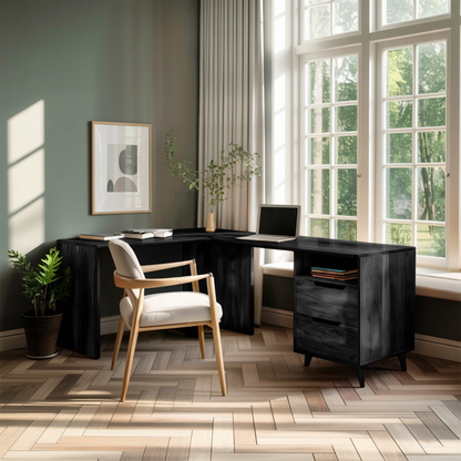 Elegant L Shaped Desk Corner For Home Office Lynnsnail