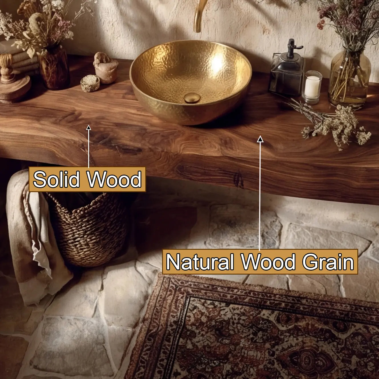 Bravon Solid Wood Floating Bathroom Vanity SPA120266 Lynnsnail