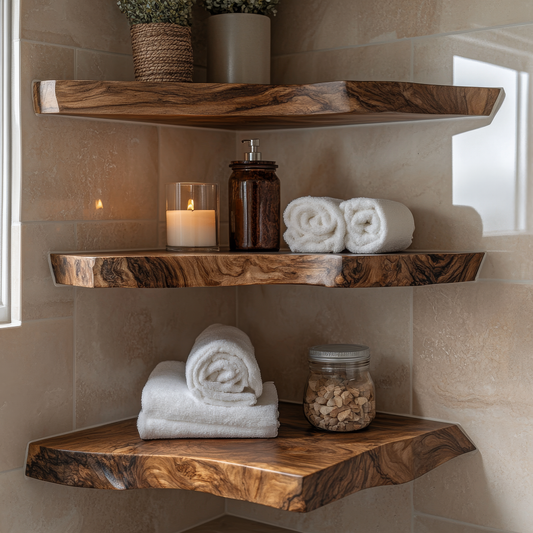 Brivon Live Edge Solid Wood Floating Shelf SPA253512