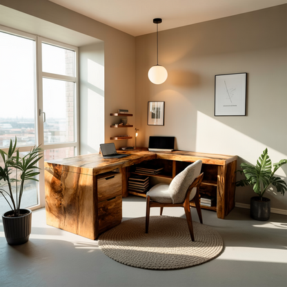 Contemporary L Shaped Workstation Desk For Study Room Lynnsnail