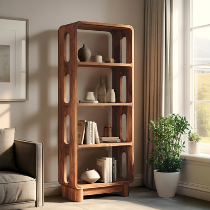 Contemporary Tall Bookshelf For Living Or Bedroom Lynnsnail