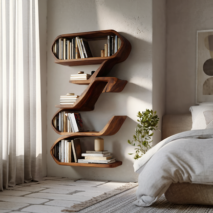 Modern Sculptural Wall Shelf For Living Room Display Lynnsnail