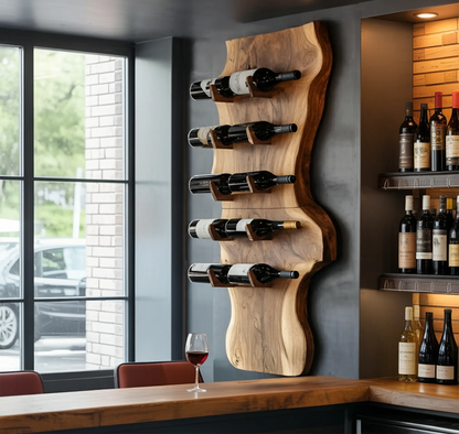Modern Solid Wood Wine Rack For Living Room And Bar Display Lynnsnail