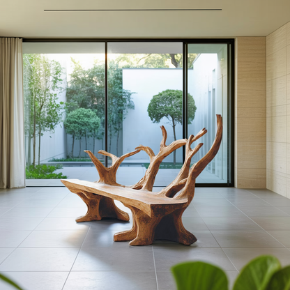 Handcrafted Branch Bench For Living Room Statement Pieces Lynnsnail