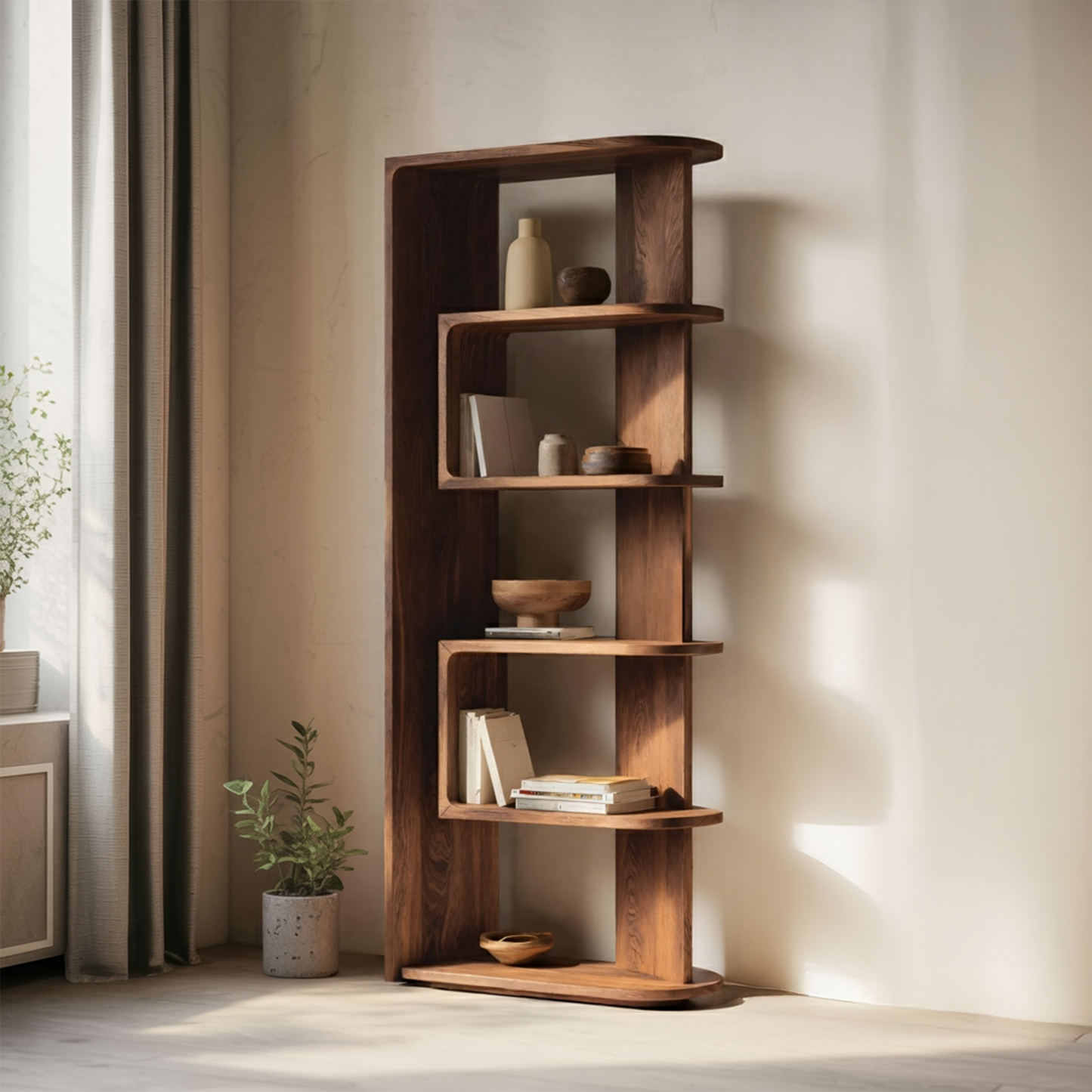 Minimalist Vertical Display Bookshelf For Living Room Lynnsnail