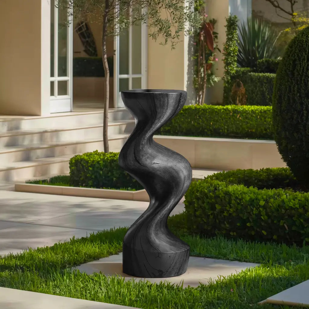 Farmhouse Solid Wood Abstract Sculpture For Garden Lynnsnail