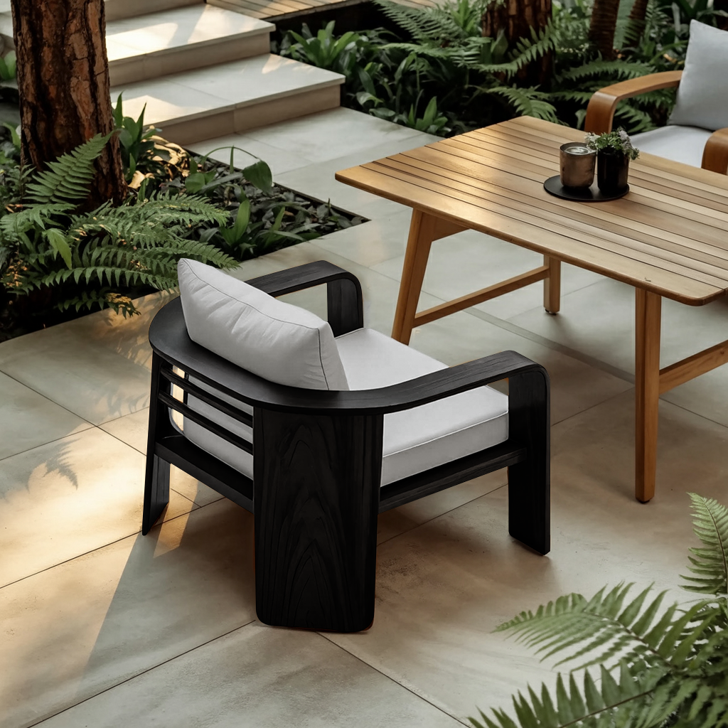 Modern Outdoor Wood Lounge Chair For Patio Or Garden Lynnsnail