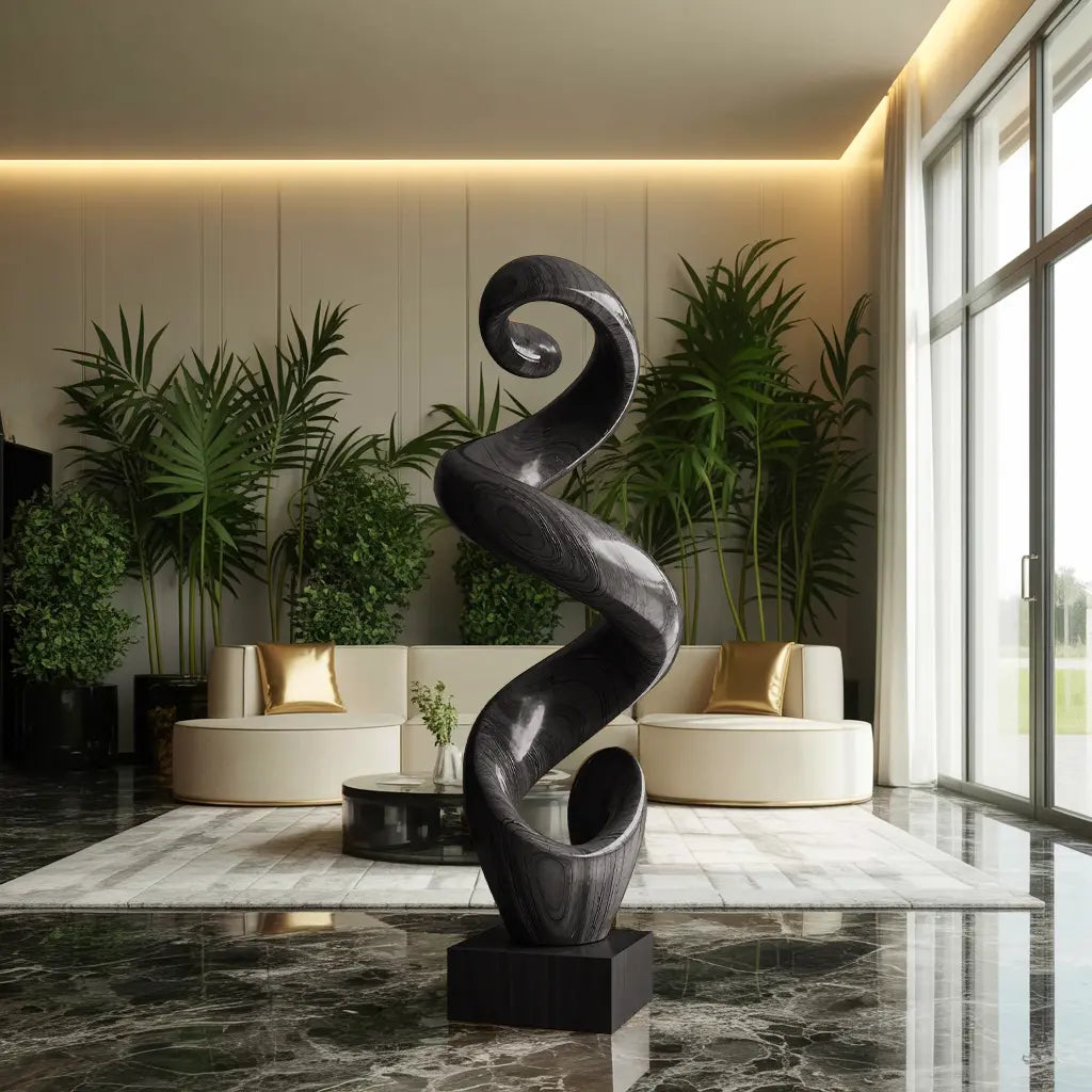 Rustic Large Twisted Spiral Floor Art For Office Decor Lynnsnail