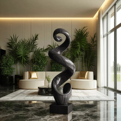 Rustic Large Twisted Spiral Floor Art For Office Decor Lynnsnail