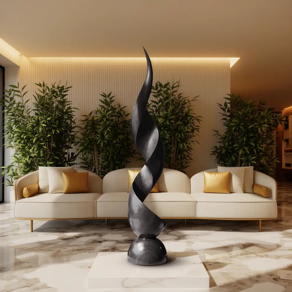 Handcrafted Organic Contemporary Landscape Sculpture For Office Decor Lynnsnail