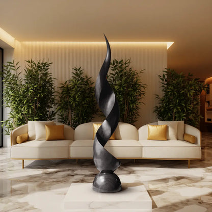 Handcrafted Organic Contemporary Landscape Sculpture For Office Decor Lynnsnail