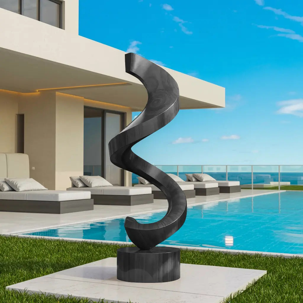 Handcrafted Wooden Sculpture For Garden Art Decor Lynnsnail