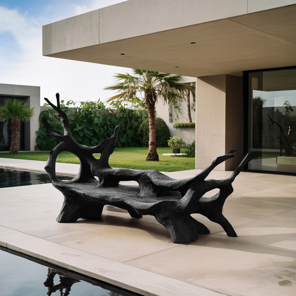 Mid Century Branch Bench For Retro Patio Ambiances Lynnsnail