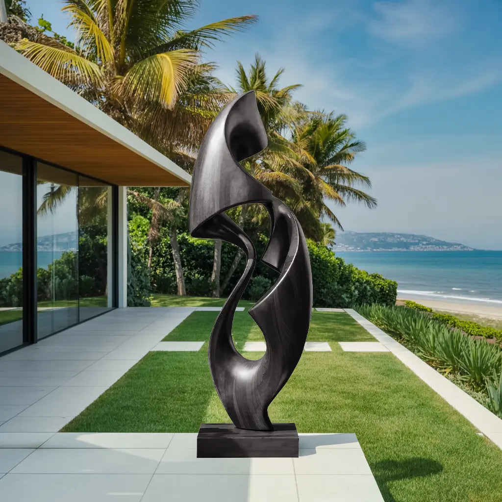 Rustic Abstract Sculpture For Office Decor Lynnsnail