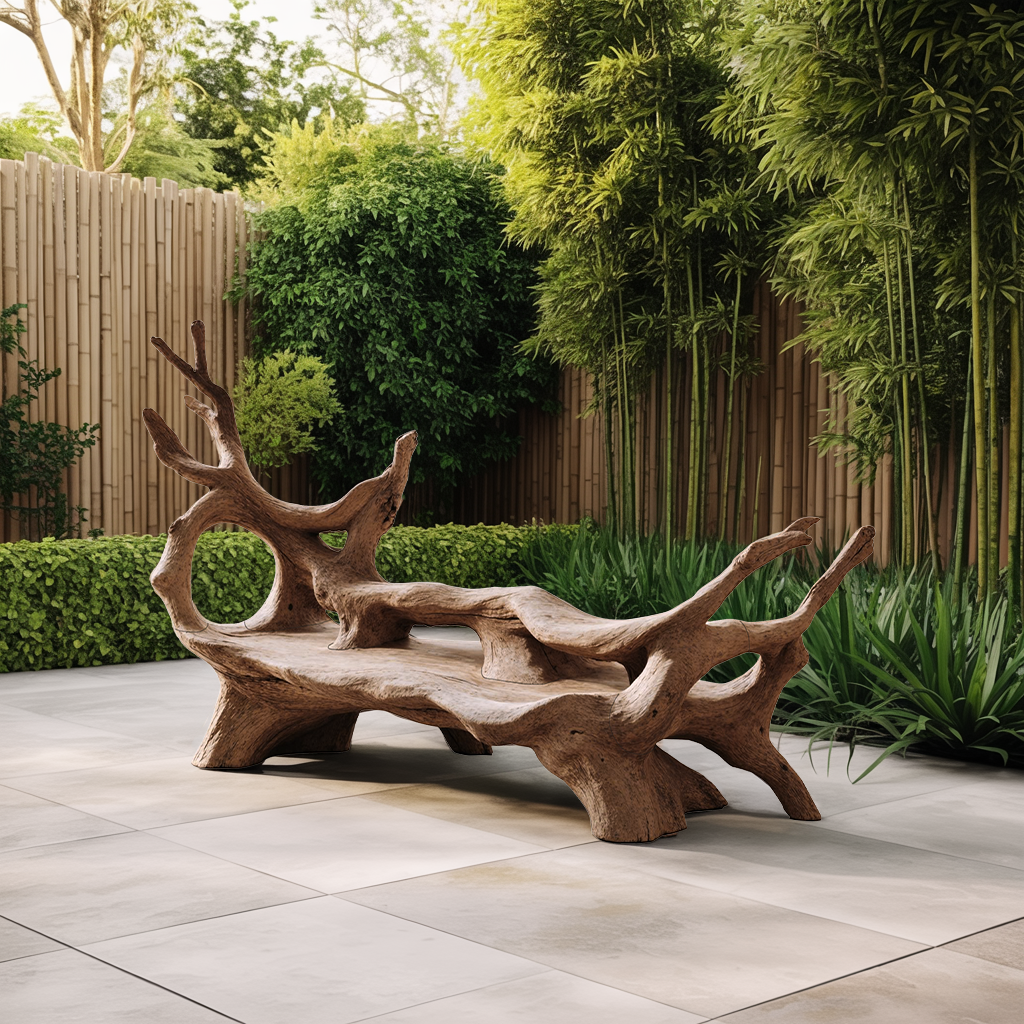 Mid Century Branch Bench For Retro Patio Ambiances Lynnsnail