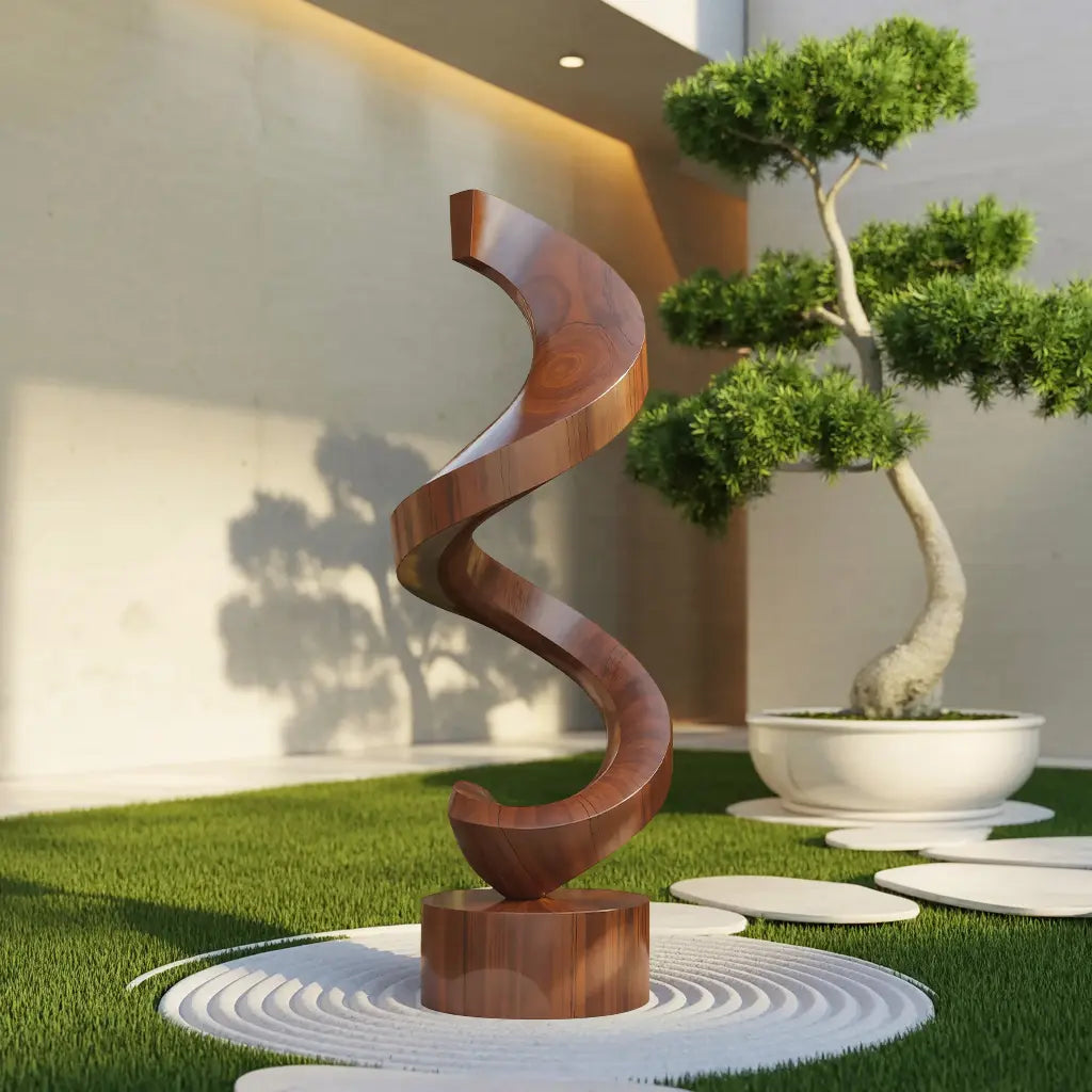 Handcrafted Wooden Sculpture For Garden Art Decor Lynnsnail