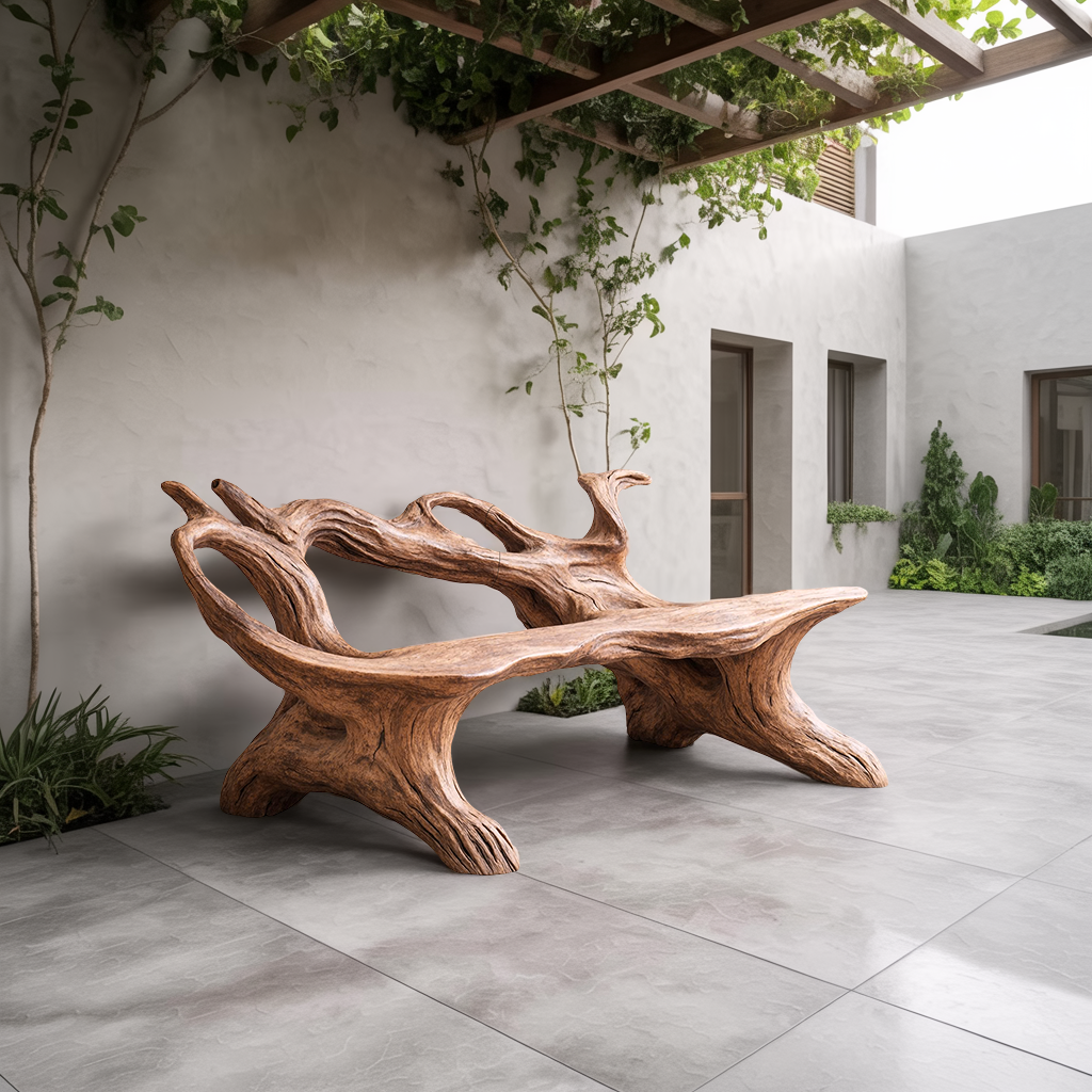 Farmhouse Branch Bench For Comfortable Living Room Seating Lynnsnail