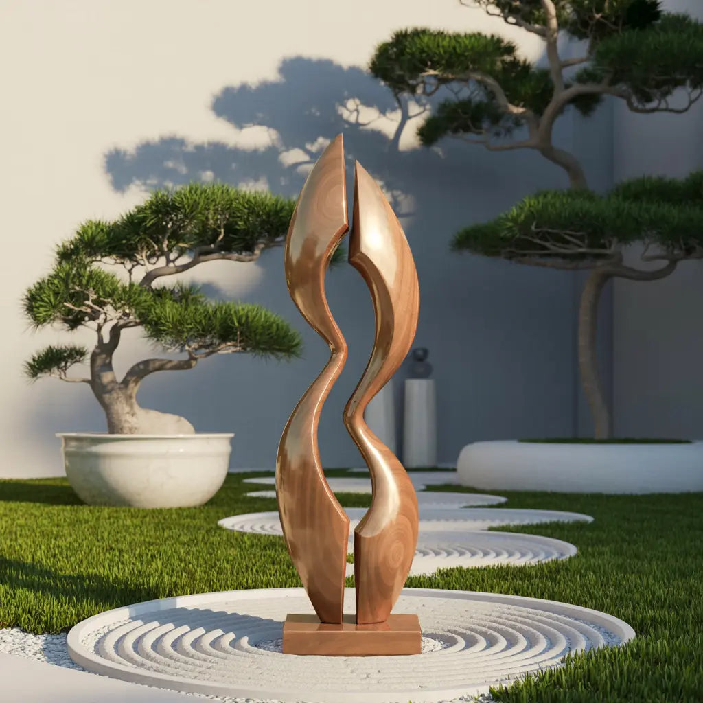 Farmhouse Wood Sculpture Decor For Outdoor Patio Lynnsnail