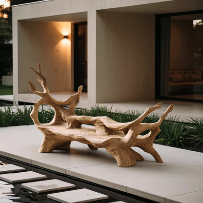 Mid Century Branch Bench For Retro Patio Ambiances Lynnsnail