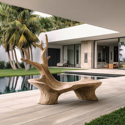 Mid Century Branch Bench Outdoor Seating For Timeless Patio Comfort Lynnsnail