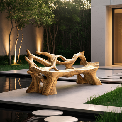 Farmhouse Wooden Bench For Weather Resistant Patio Decor Lynnsnail