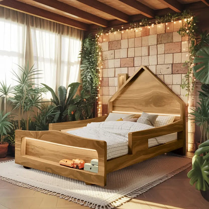 Modern House Shape Kids Bed For Toddler Bedroom Lynnsnail