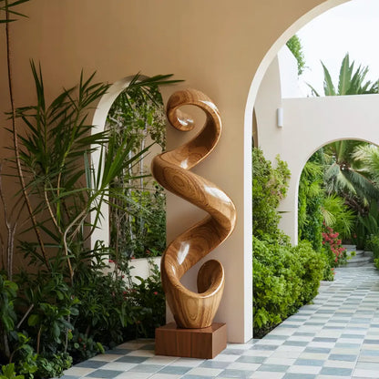 Rustic Large Twisted Spiral Floor Art For Office Decor Lynnsnail
