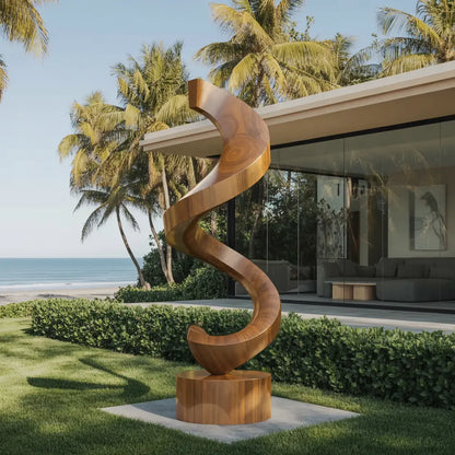 Handcrafted Wooden Sculpture For Garden Art Decor Lynnsnail