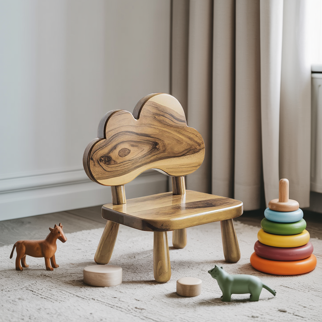 Whimsical Cloud Shaped Kids Chair For Montessori Nursery Or Playroom Lynnsnail