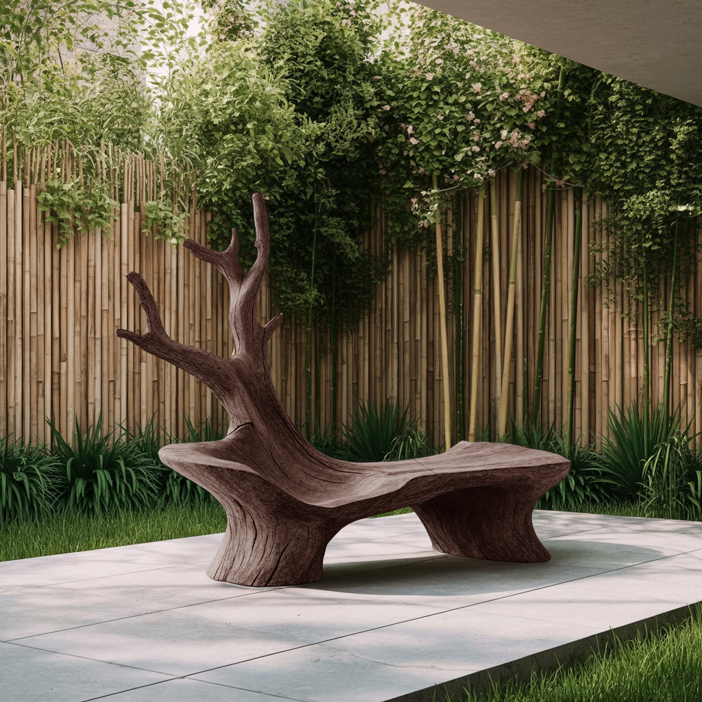 Mid Century Branch Bench Outdoor Seating For Timeless Patio Comfort Lynnsnail