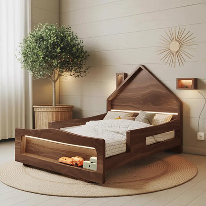 Modern House Shape Kids Bed For Toddler Bedroom Lynnsnail
